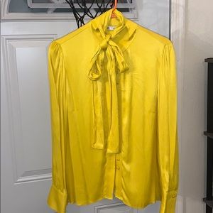 Long sleeve silk blouse